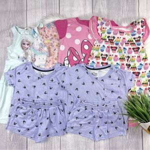 Disney 6T Girl Pajama and Dress Frozen, Minnie Mouse, Princess Bundle